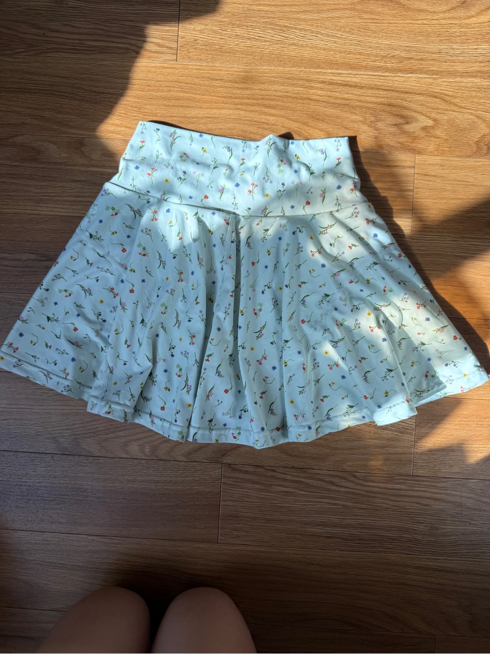 POPFLEX Pale GREEN Floral Circle SKORT